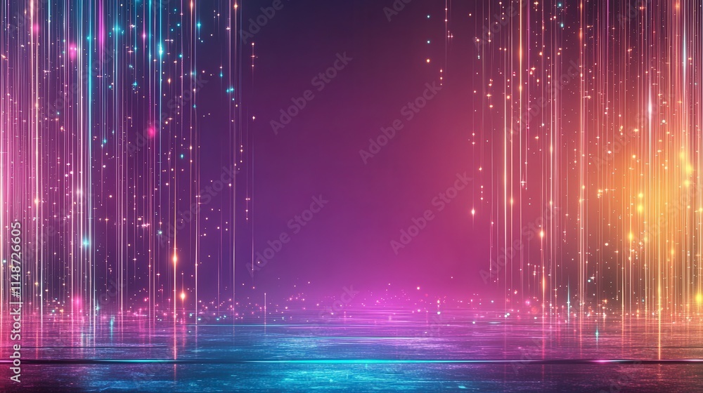 Aufkleber a vibrant background of colorful lights creating an enchanting atmosphere for design and creativity.