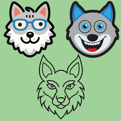 Wolves in three unique styles.