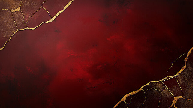 Crimson Crackle: A luxurious, abstract background with a captivating blend of deep crimson and shimmering gold. The intricate crackled texture evokes a sense of depth and sophistication.