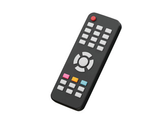 Remote control vector 3d render illustration. Tv remote icon illustration 3d