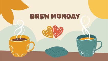 Brew monday design templet banner