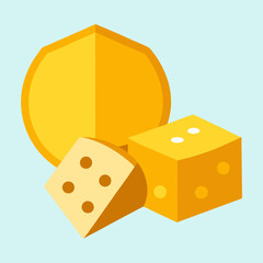 cheese and dice