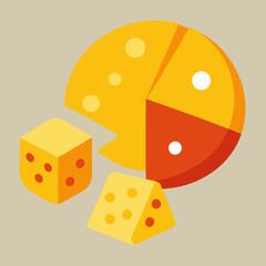 dice on blue background