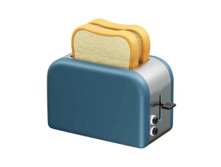 Toaster with toasted bread 3d icon illustration. Bread Toaster 3d illustration icon