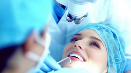 Fototapeta premium Modern Dental Surgery: Advanced Techniques and Professional Care in Action