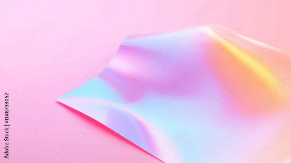Poster surreal pastel gradient shimmering reflections in abstract form