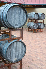Wine Casks on the Street