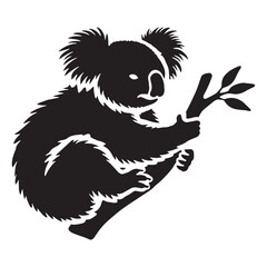 Minimalistic koala silhouette for versatile uses - Koala illustration - minimallest koala vector  © Vectorhub