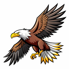 bald eagle in flight isolated