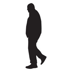 Silhouette Vectors of Everyday People Walking