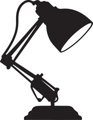 black and white table lamp silhouette design