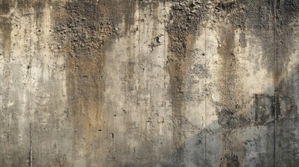 Obraz premium Textured Gray Concrete Wall with Weathered Cracks and Stains