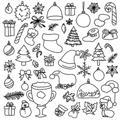 hand drawn christmas icons