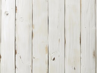 Fototapeta premium Rustic white wooden plank background texture.