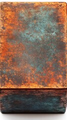 Rusty metal surface with unique color patterns.