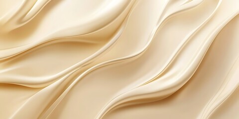 Elegant Draped Cream Colored Silk Fabric Background