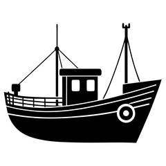 Fishing boat vector illustration