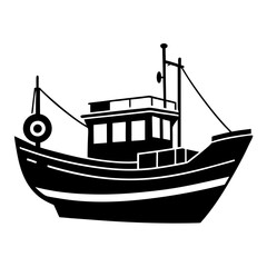 Fishing boat vector illustration