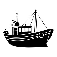 Fishing boat vector illustration