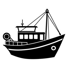 Fishing boat vector illustration