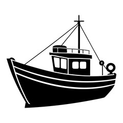 Fishing boat vector illustration