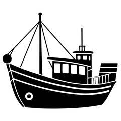 Fishing boat vector illustration