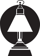 black and white table lamp silhouette design