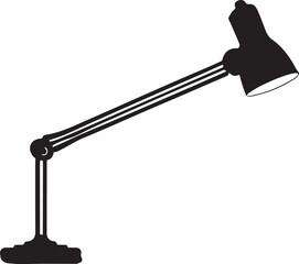 black and white table lamp silhouette design