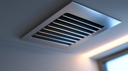 Modern air vent installed in a contemporary ceiling for effective ventilation