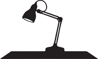 black and white table lamp silhouette design