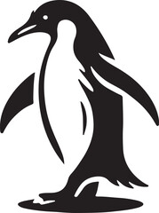 penguin silhouette vector