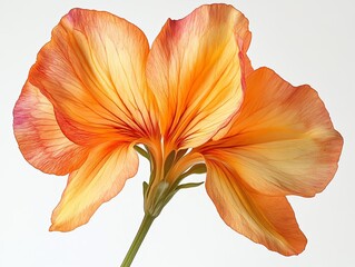 Vibrant orange flower with delicate petals