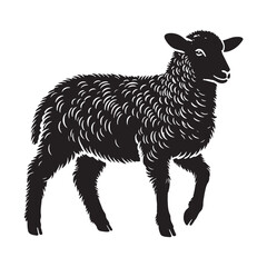 Unique lamb silhouette for versatile design applications - Lamb illustration - minimallest lamb vector
