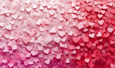 Obraz premium Pink hearts pattern with gradients.