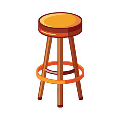 Minimalist Bar Stool Vector Illustration