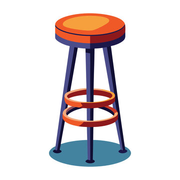 recommend clip art: Minimalist Bar Stool Vector Illustration