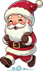 Christmas Santa Claus Isolated on white Background. Vector illustration. on white background 