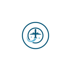 Logo design of an airplane.