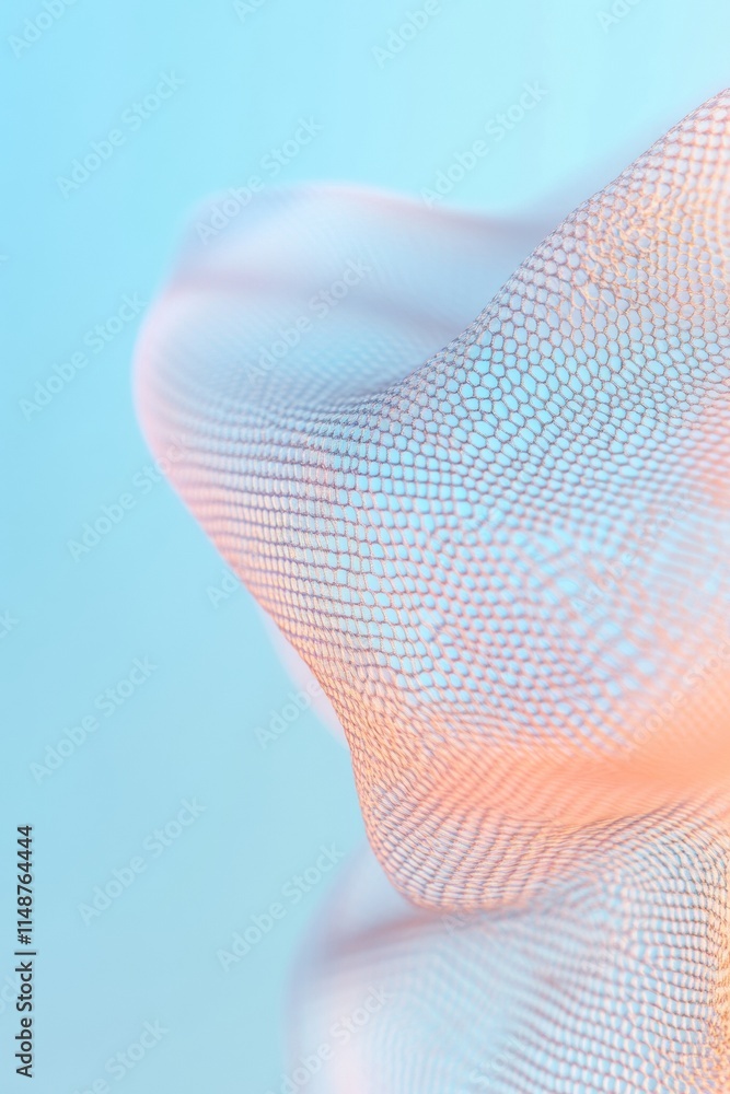 Aufkleber Pastel Abstract Grid of Economic Flow Minimalist Visualization of Global Finance Concepts