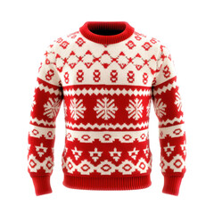 Christmas pullover on transparent background. 