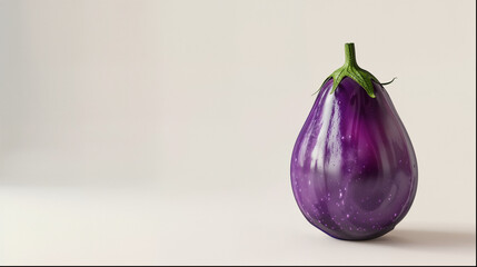 eggplant on a white background isolated on white background with the space fpr the text