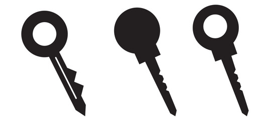 Key icon set. Key vector icon. Key symbol