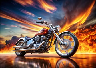 Blazing Fast Chrome Motorcycle: Futuristic Bike Speed Concept