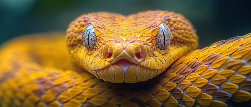 Golden Lancehead Viper: A Close Encounter with Nature's Beauty