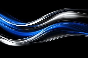 An abstract digital banner featuring a data connection theme in blue and black colors
