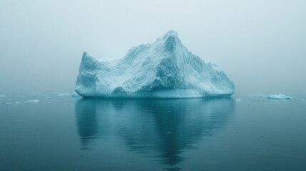 iceberg submerged under water represents the unseen struggles beneath the surface, with its chaotic nature signifying conflict and hidden forces