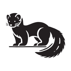 Stylish Marten silhouette for digital creative designs - Marten illustration - minimallest Marten vector
