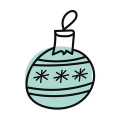 Minimalist Christmas Ornament Illustration Design