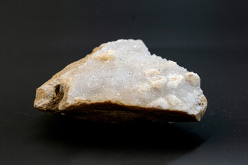 quartz druse macro detail texture background. close-up raw rough unpolished semi-precious gemstone