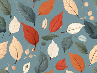 Bright colored autumn leaves, abstract nature pattern fallen leaf